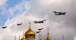 Pendant une répétition de la parade militaire du 9 mai à Moscou, le 4 mai. PHOTO / EVGENIA NOVOZHENINA / REUTERS


