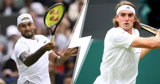 Wimbledon : Kyrgios-Tsitsipas, le premier gros choc de la quinzaine londonienne Wimbledon : Kyrgios-Tsitsipas, le premier gros choc de la quinzaine londonienne.