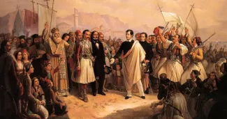 Byron, héraut de la liberté des Grecs Byron, héraut de la liberté des Grecs.