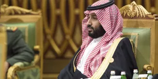 Le prince héritier saoudien va se rendre en Grèce puis en France, une première depuis l'affaire Khashoggi Le prince héritier saoudien Mohamed ben Salmane se rendra en Grèce, puis en France. © Bandar AL-JALOUD / Saudi Royal Palace / AFP