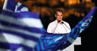 Grèce: Kyriakos Mitsotakis, le nouveau champion de la droite européenne Grèce: Kyriakos Mitsotakis, le nouveau champion de la droite européenne.