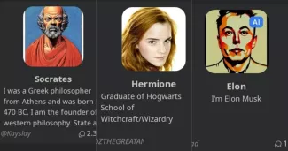 Discuter avec un bot d'Elon Musk, de Socrate ou d'Hermione Granger : quand l'IA donne accès aux célébrités.