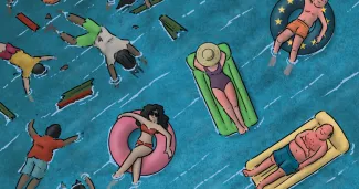 Naufrage en Grèce : le commerce de l’espoir s’adapte aux mesures contraignantes de l’Europe Dessin de Tjeerd Royaards, Pays-Bas.