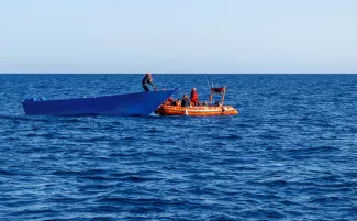 Mer Méditerranée: 86 migrants secourus en mer au large de Chypre Mer Méditerranée: 86 migrants secourus en mer au large de Chypre.