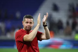 Pierre Sage, l'entraîneur de l'OL, coachera son premier match européen contre l'Olympiakos. (A. Martin/L'Équipe)