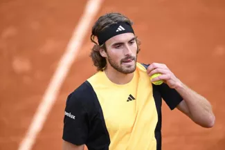 Vainqueur cette année à Monte-Carlo, Stefanos Tsitsipas n'approuve pas le nouveau format des Masters 1000. (Victor Joly/PRESSE SPORTS/Presse Sports)