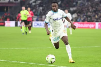 Francois-Régis Mughe n'a plus joué en Ligue 1 avec l'OM depuis le 3 décembre 2023 et une victoire contre Rennes (2-0). (N. Luttiau/L'Équipe)