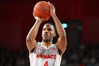 Jaron Blossomgame, ailier-fort de Monaco. (F. Faugère/L'Équipe)