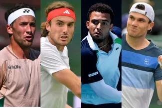 Casper Ruud, Stefanos Tsitsipas, Arthur Fils et Jack Draper. (Presse Sports)