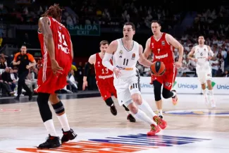 Mario Hezonja et le Real Madrid sont qualifiés pour les play-offs. (Dennis Agyeman/AFP7/Presse Sports)