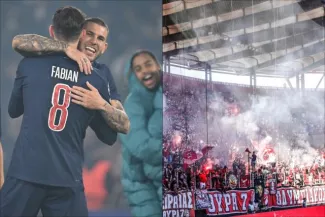 En se qualifiant pour la finale, le PSG a ouvert la voie à l'Olympiakos. (Montage L'Équipe)