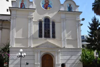 L'église orthodoxe Saint-Nicolas-et-Sainte-Alexandra, à Nice, en septembre 2016. BOIZET/ALPACA /ANDIA.FR