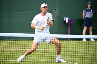 Valentin Royer s'est qualifié pour le 2e tour de Wimbledon. (P. Lahalle/L'Équipe)