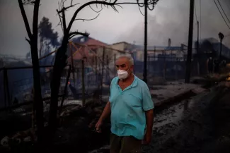 A Kryoneri, près d'Athènes, le 26 juillet 2025. ALKIS KONSTANTINIDIS / REUTERS
