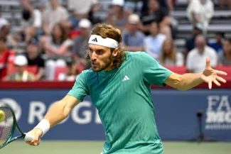 Stefanos Tsitsipas n'aura pas franchi le deuxième tour d'un Grand Chelem cette année. (D. Hamilton/Imagn images via Reuters)