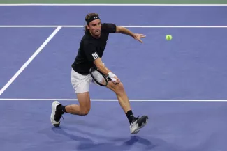 Stefanos Tsitsipas à l'US Open 2025. (Antoine Couvercelle/PRESSE SPORTS/Presse Sports)