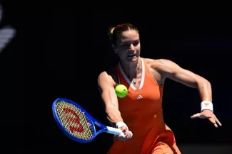 Maria Sakkari a battu Léolia Jeanjean au premier tour de l'Open d'Australie. (P. Lahalle/L'Équipe)