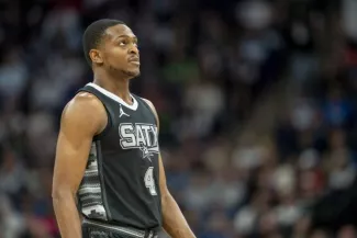 De'Aaron Fox va vivre son deuxième All-Star Game. (Jesse Johnson/Presse Sports)