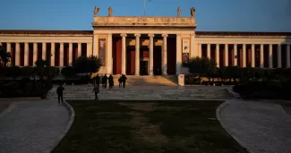 Le Musée national archéologique d'Athènes, ici photographié le 15 février 2023, jour de la présentation d'un plan de rénovation de l'établissement par les autorités grecques.
