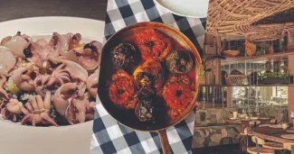 Les restaurants Le Casseron, Supergrec et Mégie. Le Casseron / Supergrec / Maximilien Forget