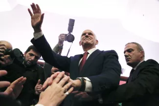 L'ancien premier ministre grec Georges Papandréou à Athènes le 3 janvier. | Petros Giannakouris / AP


