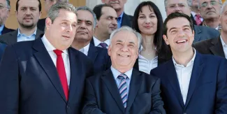Panos Kammenos, l'encombrant allié de Tsipras Panos Kammenos, l'encombrant allié de Tsipras.