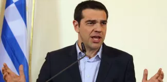 GRECE. Comment Athènes compte convaincre l'Europe Le Premier ministre grec Alexis Tsipras, lundi 9 février 2015. (RonaldZak/AP/SIPA)