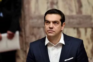 La Grèce adopte la première loi du gouvernement Syriza contre la pauvreté Le Premier ministre grec, Aléxis Tsípras, le 13 mars 2015 à Athènes. (Photo Aris Messinis. AFP)