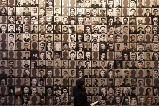 Au musée de l'Holocauste, à Kalavryta (Grèce), le 21 mars.


