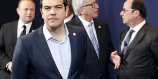 Alexis Tsipras signe l'échec du "noeud coulant" européen Alexis Tsipras lance un défi aux créanciers de la Grèce qui, pendant quatre mois, ont joué la montre en espérant que, devant les difficultés financières, le nouveau pouvoir grec cèderait à leurs injonctions. (Crédits : FRANCOIS LENOIR)