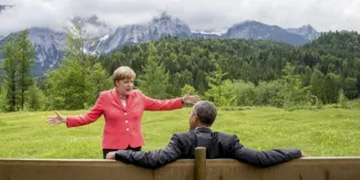 Sanctions russes, climat, dette grecque: ce qu'il faut retenir du G7 "Les Grecs vont devoir faire des choix politiques difficiles qui seront bons pour eux sur le long terme", a souligné le président américain Barack Obama - Angela Merkel insistant, elle, sur le fait qu'"il ne reste plus beaucoup de temps". (Crédits : Reuters)