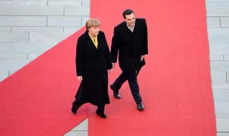 La tension monte entre Athènes et Berlin, chacun somme l'autre de se montrer "réaliste". - AFP PHOTO / JOHN MACDOUGALL


