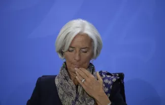 Christine Lagarde, directrice du FMI, à Berlin en mai. (Photo Johannes Eisele. AFP)


