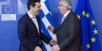 Grèce : Que sont les 35 milliards d'euros promis par Jean-Claude Juncker ? Jean-Claude Juncker a promis 35 milliards d'euros à la Grèce. (Crédits : YVES HERMAN)