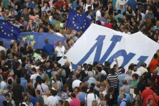 20.000 manifestants à Athènes pour un «oui» au référendum (photos) © Reuters