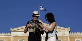 Le référendum grec à travers les yeux des touristes Le référendum grec à travers les yeux des touristes.