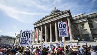 Les électeurs se prononcent pour ou contre l'offre des créanciers du pays. Crédits photo : JACK TAYLOR/AFP


