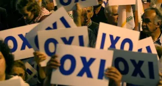 Référendum : la Grèce a dit non Dimanche, les Grecs ont dit "Oxi" (Non) - AFP PHOTO/Philip MARK