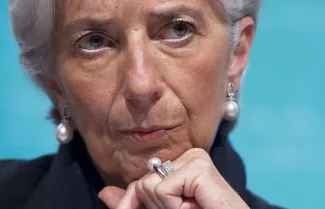 Grèce : l'UE doit aller «?beaucoup plus loin?», pointe le FMI La directrice générale du FMI Christine Lagarde - AFP PHOTO / SAUL LOEB
