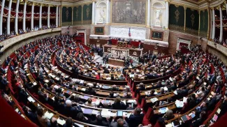 L'hémicycle de l'Assemblée nationale.


