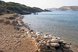 Les privatisations, remède ou poison pour la Grèce? L'île de Stroggilo, dans le Dodécanèse, a été vendue à Johnny Depp. Image: DR