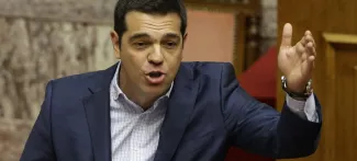 Le premier ministre Alexis Tsipras le 31 juillet à la Vouli, le parlement grec. Crédits photo : Thanassis Stavrakis/AP


