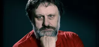 EXCLUSIF. "L'apocalypse grecque : Versailles ou Brest-Litovsk?" Le philosophe slovène Slavoj ZIZEK. (©CRC Robert / SIPA)