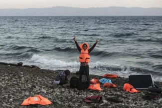Les plages grecques face aux vagues de migrants Les plages grecques face aux vagues de migrants.
