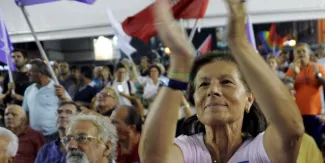 La Grèce entre en résistance La victoire de Syriza souligne une volonté de résistance. (Crédits : MICHALIS KARAGIANNIS)