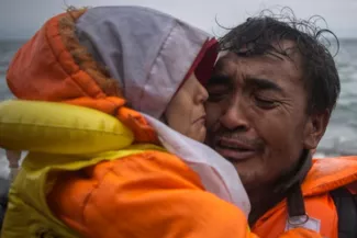 Un enfant de 2 ans disparaît en mer avant la Grèce Image prise à Lesbos. Image: Keystone