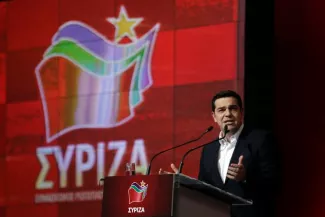La coalition menée par le parti de la gauche radicale Syriza est au pouvoir depuis le 25 janvier dernier. Image: Alexandros Vlachos/Keystone


