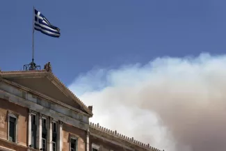 La Vouli, le Parlement grec, le 17 juillet 2015.


