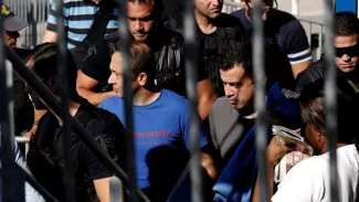Un des militaires turcs entendu à Athènes Un des militaires turcs entendu à Athènes.