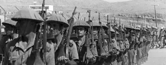 Photo de soldats turcs prise à Chypre le 18 septembre 1974. © XAVIER BARON


